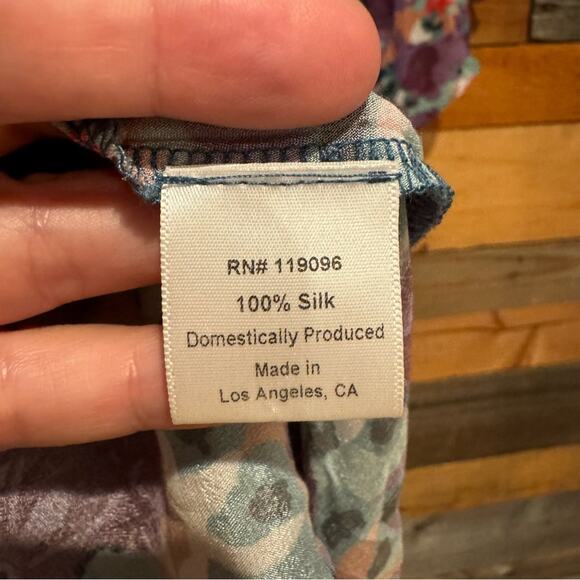 Nightcap Clothing Plum Rose Asymmetrical Skirt Kimono Maxi Dress Size M Coquette - Picture 14 of 15